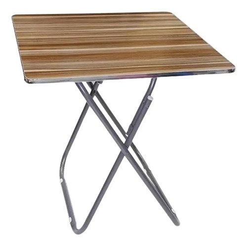 Mesa Plegable Simil Madera Cuadrada 60x60cm Beige