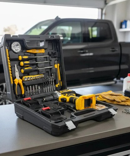 Taladro Atornillador Inalámbrico 21v 40nm+2 Bat+carg+accesor Negro 21v Amarillo - Imagen 4