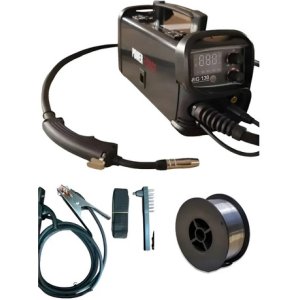 Soldadora Mma-mig 130 Amp Electrodos Mig Sin Gas Con Gas  Amarillo