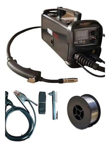 Soldadora Mma-mig 130 Amp Electrodos Mig Sin Gas Con Gas Amarillo