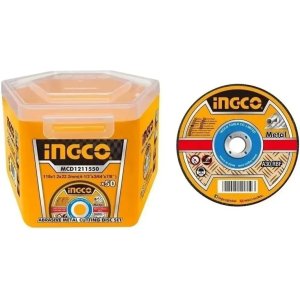 Lata X 50 Discos 4 1/2 X 1.2mm Corte Metal Ingco Super Selec Naranja Claro