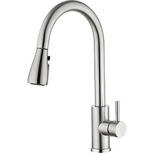 Monocomando Cuello Alto Extensible Cocina Mesada Magya - Tyt Negro