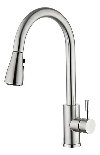 Monocomando Cuello Alto Extensible Cocina Mesada Magya - Tyt Negro