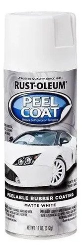Pintura Aerosol Rust Oleum Peel Coat Autos Color Blanco Mate