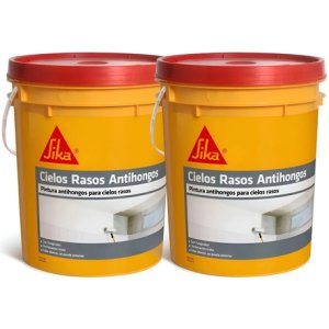 Pintura Cielos Rasos Antihongos Sika 20+20 Kg Blanca Blanco Mate