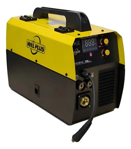 Soldadora Inverter Alambre Mig Mag Con Y Sin Gas 200amp 5kg Gris