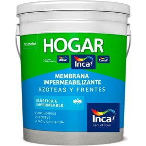 Membrana Liquida Inca Hogar Azoteas Y Frentes 20kg Color Blanco Mate