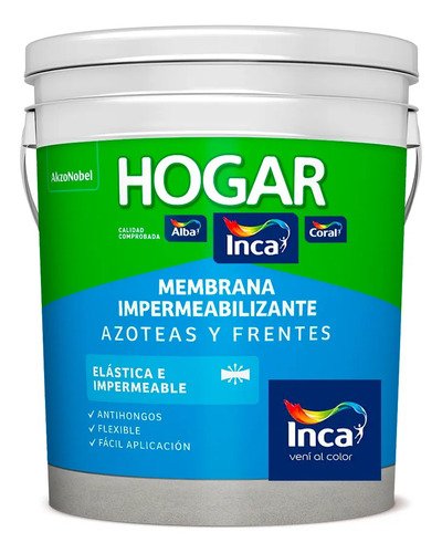 Membrana Liquida Inca Hogar Azoteas Y Frentes 20kg Color Blanco Mate
