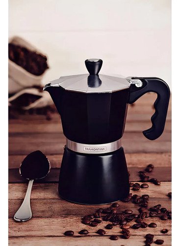 Cafetera Espresso Italiana Tramontina Coffee & Tea De 320 Ml, Color Negro - Imagen 2