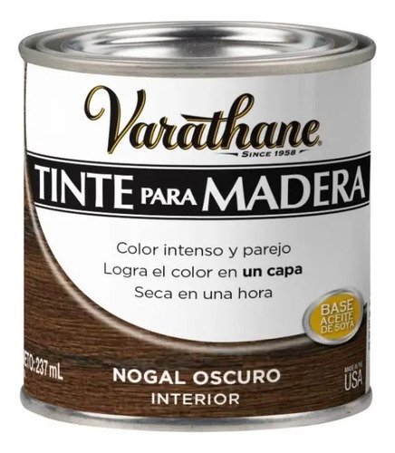 Tinte Para Madera Colores Clásicos 0,237 L Varathane Colores Nogal Oscuro