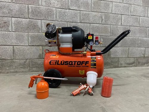 Compresor De Aire Eléctrico Portátil Lusqtoff 3,5 Hp 50 Lts Naranja 50 Hz Monofásica - Imagen 2
