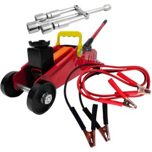 Gato Hidráulico Patín 2 Ton Sprayit + Llave De Cruz + Cables