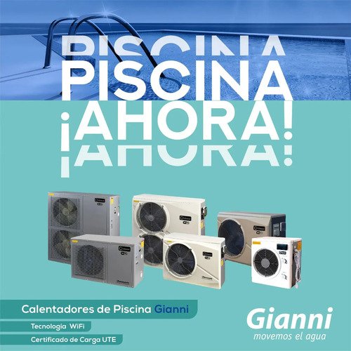 Bomba De Calor Calentador Piscina Gianni C/wifi P/50.000 L - Imagen 2