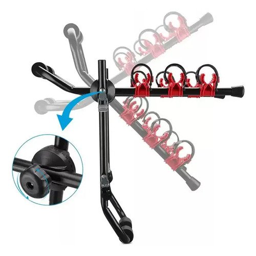 Porta Bicicletas Para Auto Suv Trasero 3 Bici Transportados Negro - Imagen 3
