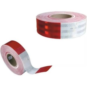Cinta Reflectiva Rojo/blanco Rollo 45.70 Mts- Whurt Reforzad