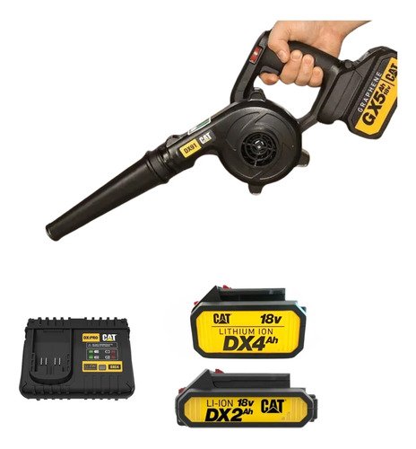 Sopladora Caterpillar 20v + Bateria 2ah Y 4ah + Cargador Negro