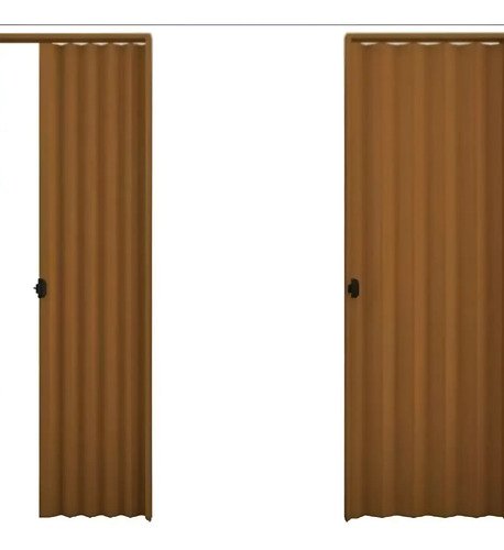 Puerta Plegable De Pvc Plasbil Marrón Oscuro De 1.10 X 2.10 M