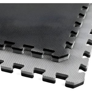 Piso Tatami X2 Goma Eva Encastrable 1x1m 2cm Negro Gránulos