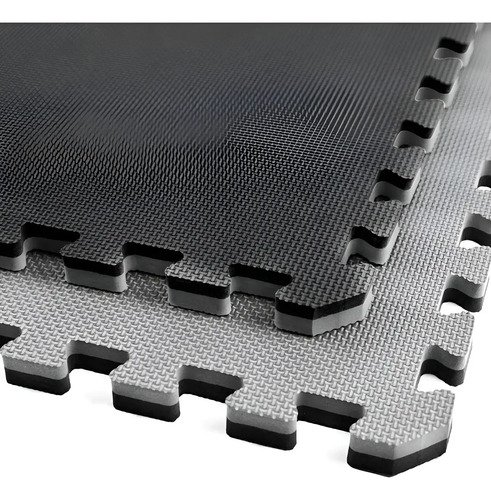 Piso Tatami X2 Goma Eva Encastrable 1x1m 2cm Negro Gránulos