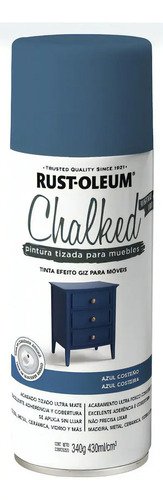 Pintura Aerosol Tizada En Aerosolchalked Rust Oleum 340g Azul Costeño