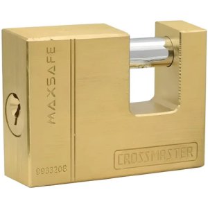 Candado De Bronce Maxsafe Perno Horizontal 70mm Crossmaster Dorado