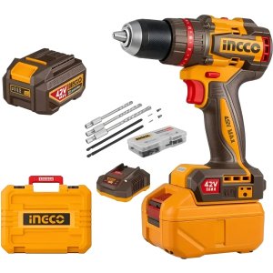 Taladro Atorn + Perc 42v 69nm Valija + Acc Ingco Cidli426981 Amarillo 50hz