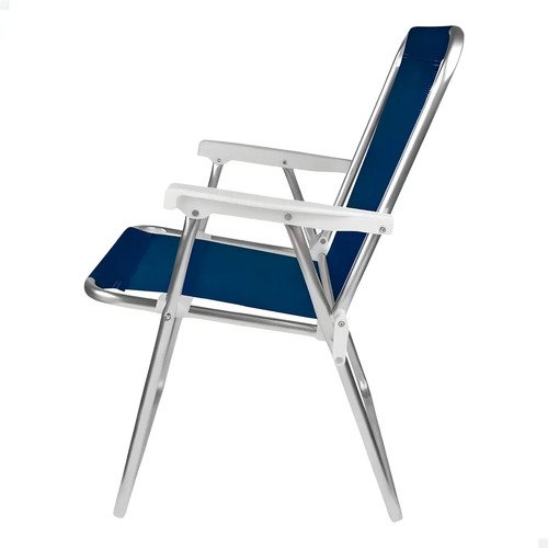 Silla Alta Aluminio Reposera Mor 110 Kg Plegable Sannet Color Azul Marino Azul Oscuro - Imagen 3
