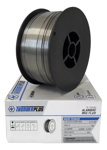 Alambre Flux Sin Gas 0,9mm / Rollo De 1kg - Para Soldar Mig Sin Gas - Pack X2 Azul - Imagen 3