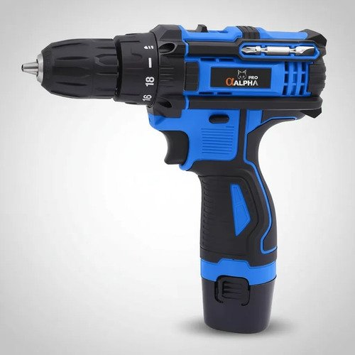 Taladro Atornillador Alpha Pro 12v 1 Bateria Valija Ta6121k Azul 50hz/60hz - Imagen 5