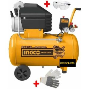 Compresor De Aire 50lts. 2,5 Hp Ingco Ac25508 - Tyt Naranja