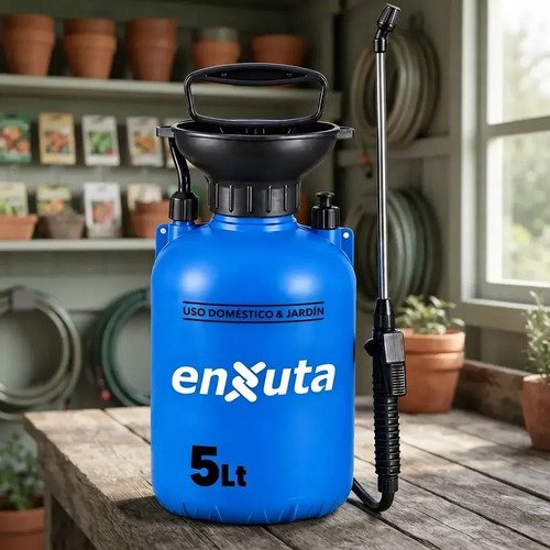 Pulverizador Fumigador Manual Enxuta 5l Jardín Uso Doméstico Azul - Imagen 3