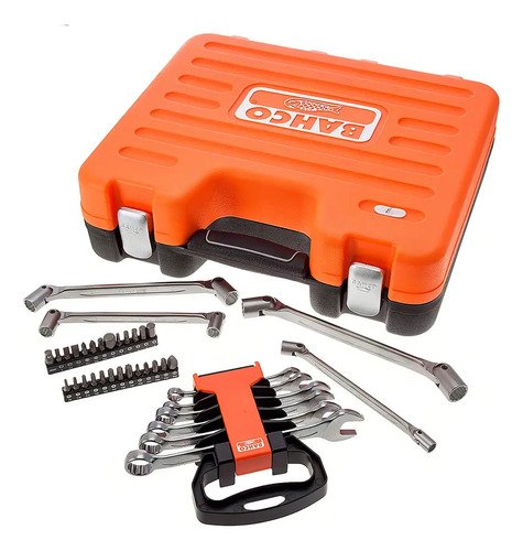Juego De Dados Y Accesorios 1/4'' Y 1/2'' S910 Bahco Industr Naranja - Imagen 5