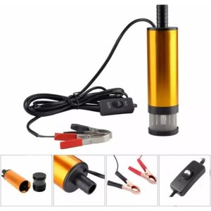 Bomba 12v Volt 38mm Diámetro Combustible , Agua Amarillo
