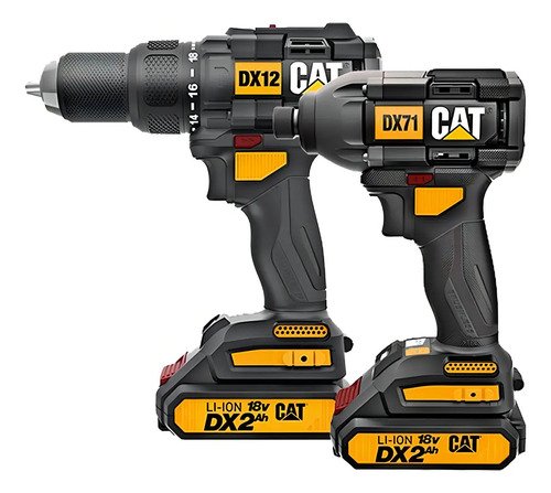 Taladro Percutor Atornillador Inalámbrico Cat Dx12k + Accesorio Con Maletín De Transporte Negro - Imagen 2
