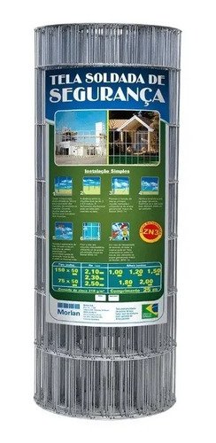 Tela Alámbrica Soldada Multiusos 15x5 1.0x25 M 2.3 Mm Morlan Acero