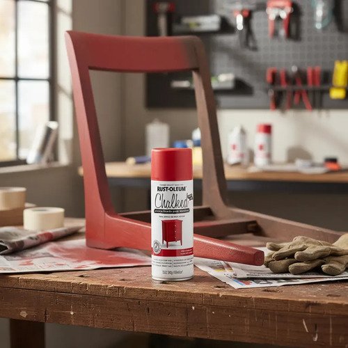 Pintura Tizada En Aerosol Rust-oleum Chalked 340gr Rojo Campestre - Imagen 2