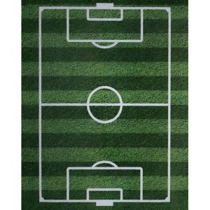Alfombra Infantil De Fútbol Engomada 120x100