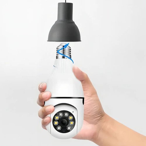 Camara Vigilancia Seguridad Ipc 600 Wifi Porta Lampara Dimm Blanco - Imagen 4