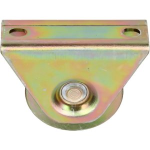 Rueda De Acero Portón Corredizo Con Caja Y Rodamiento 60mm Color Bronce