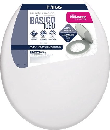 Tapa De Inodoro Confort Eco Básica / Atlas - Primafer Blanco - Imagen 3