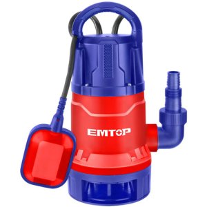 Bomba Sumergible Emtop Para Agua Sucia 750w 216 L/min 8m Rojo