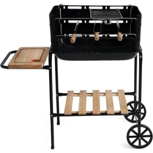 Mor Parrilla Móvil Califórnia 82cm De Ancho 75cm De Alto 38.5cm De Profundidad Negra Negro