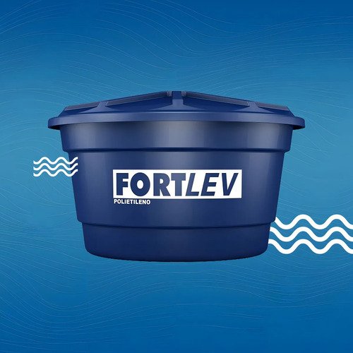Tanque De Agua Fortlev 310l Polietileno Vertical Azul Protección Uv - Imagen 7