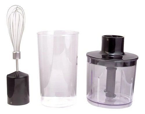 Mixer Enxuta 600w Negro Acero Inoxidable Con Accesorios Y Función Turbo Negro/inox - Imagen 2
