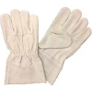 Guantes Cuero Descarne Corto Fup Protección Laboral Beige