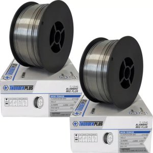 Alambre Flux Sin Gas 0,9mm / Rollo De 1kg - Para Soldar Mig Sin Gas - Pack X2 Azul