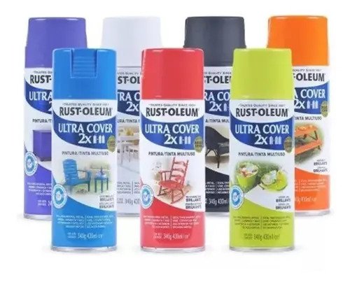Aerosol Ultra Covertura 2x Varios Colores 340gr Rust Oleum Azul Profundo Brillante