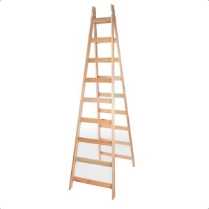 Escalera Madera Tipo Pintor 14 Escalones 4,13 Mts Madera Natural