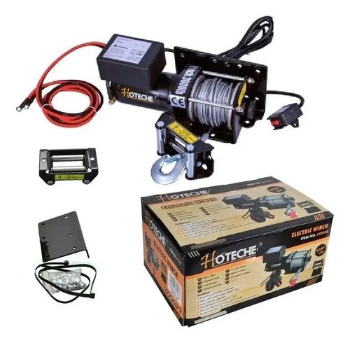 Guinche 12v Aparejo 2500lbs Linga 13m Germany + Accesorios Negro 1 - Imagen 2