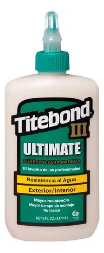 Titebond Iii Ultimate Wood Glue, 8 Onzas Verde Oscuro